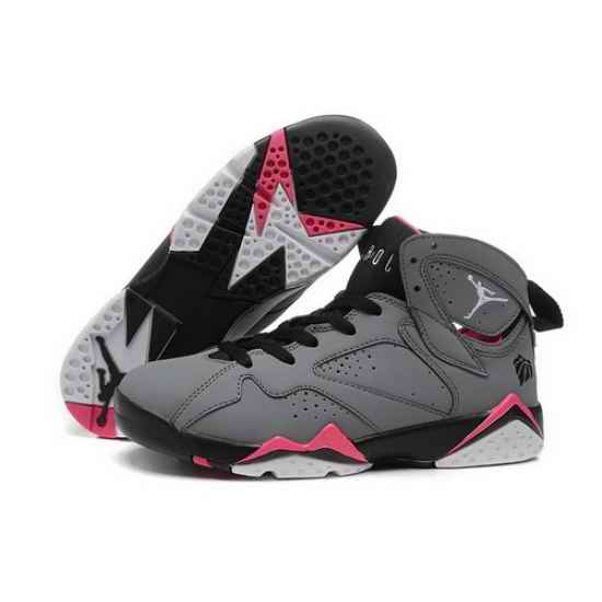 Air Jordan 7 Shoes 2015 Womens Grey Black Pink